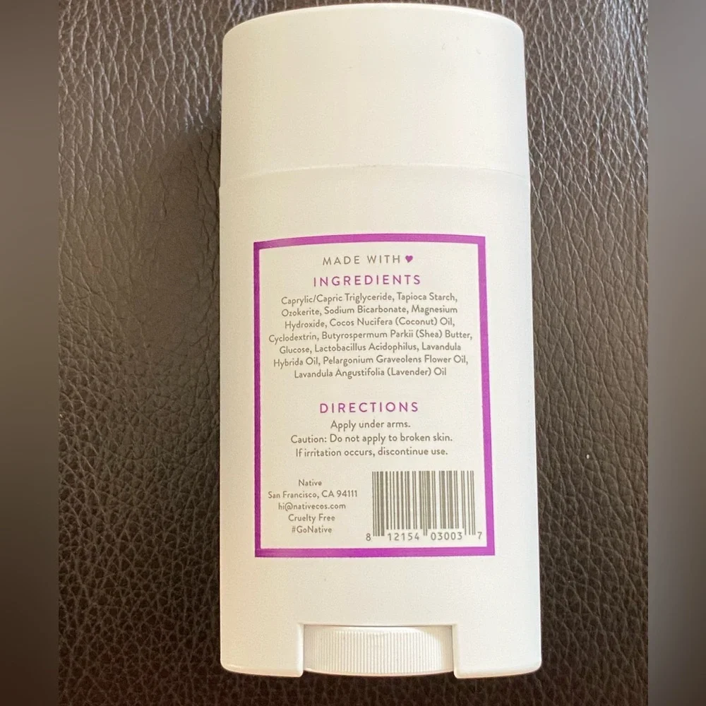NATIVE NEW Paraben Free Lavender & Rose Scented Deodorant